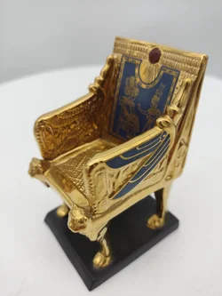 Goldene Thron des Tutanchamon Porzellan & Zertifikat von Franklin Mint | Limitierte Rarität – Vorschau 7