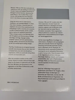 Cybernetics - Claus Pias / The Macy-Conferences 1946-1953 Band 2 - Bild 2