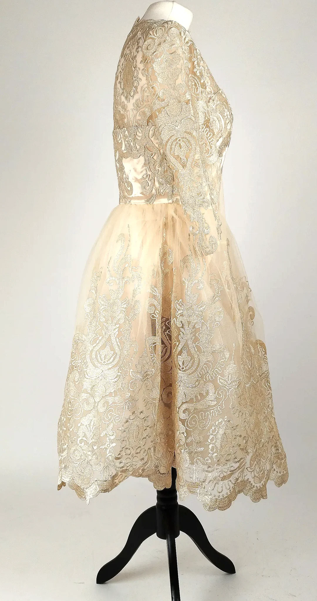 Spitzenkleid Chi Chi London Champagner | Festlicher Charme – Bild 4