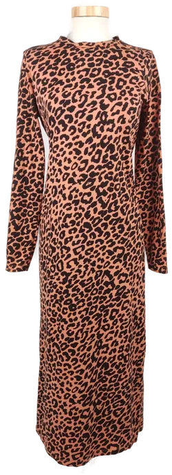 Asos Design Damen Maxikleid, schwarz/orange - Gr. XXS  - Bild 1