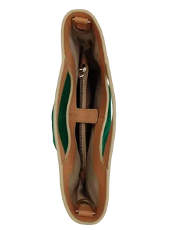 Max V. Kœnig Damen Handtasche, grün/creme - klein - Bild 3