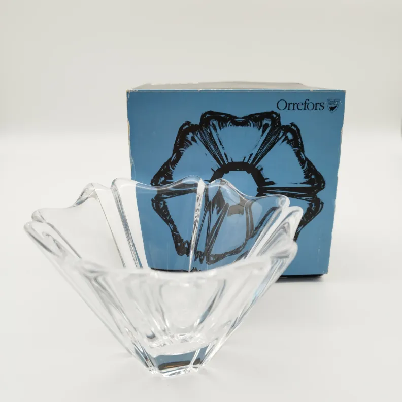 Glasschale Orrefors Kristallglas, Design Lars Hellsten | Originalverpackt - Bild 1