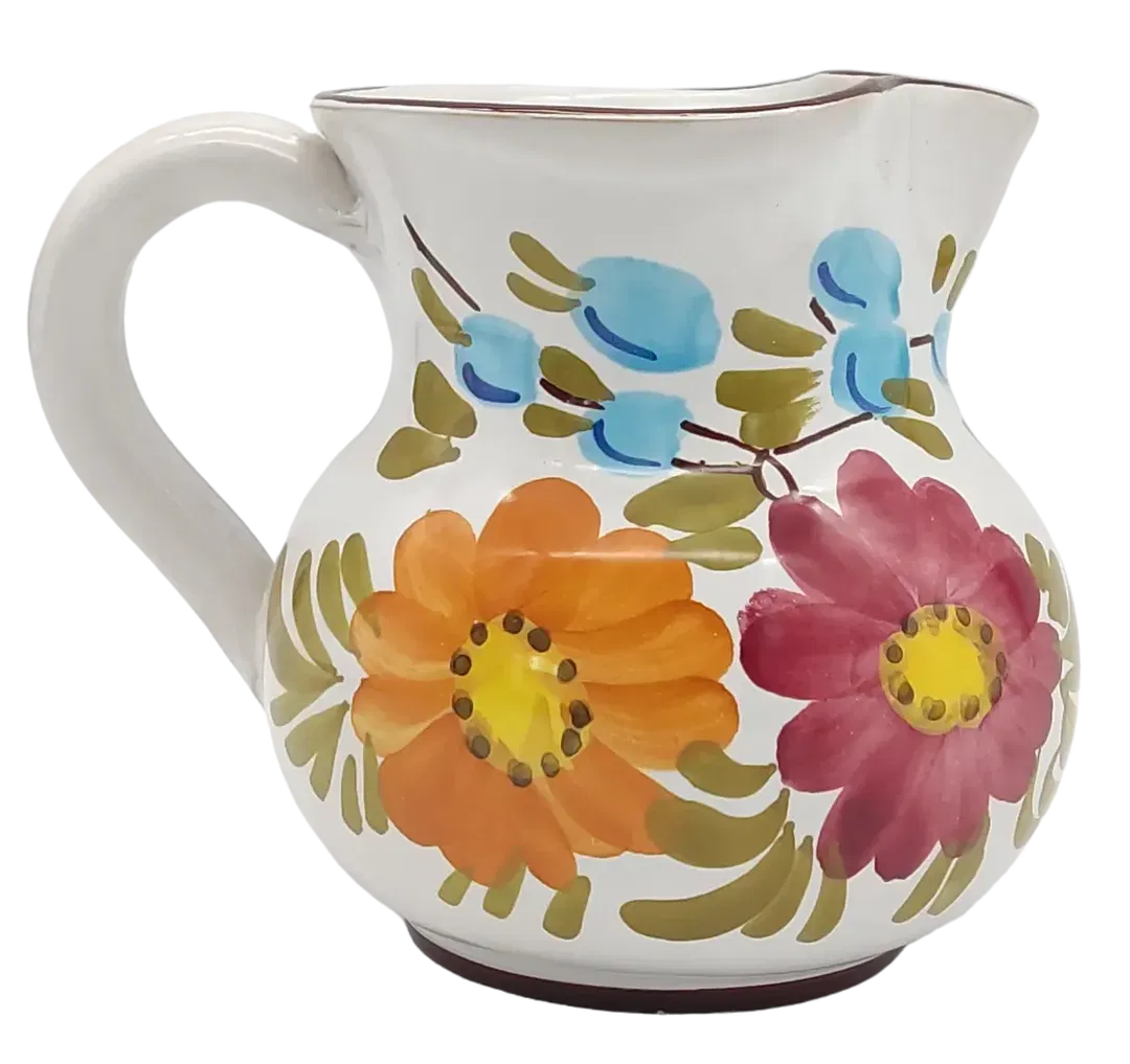 Arte Deruta Etrusca Keramik Krug mit floralem Muster - 1,25 Liter  - Bild 1