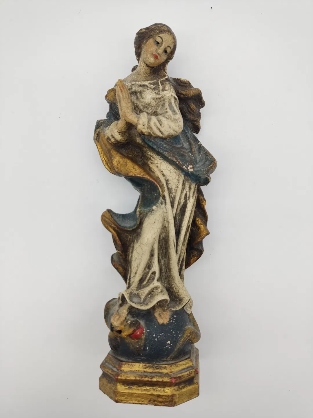 Madonnenstatue aus Holz - Maria Immaculata  - Bild 2