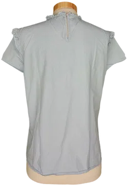 Only Damen Kurzarm Bluse hellblau - S/36 - Bild 2