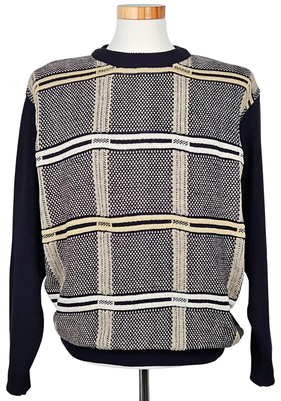 Tramt Exclusiv Vintage Herren Strickpullover, marine - Gr. M  - Bild 1