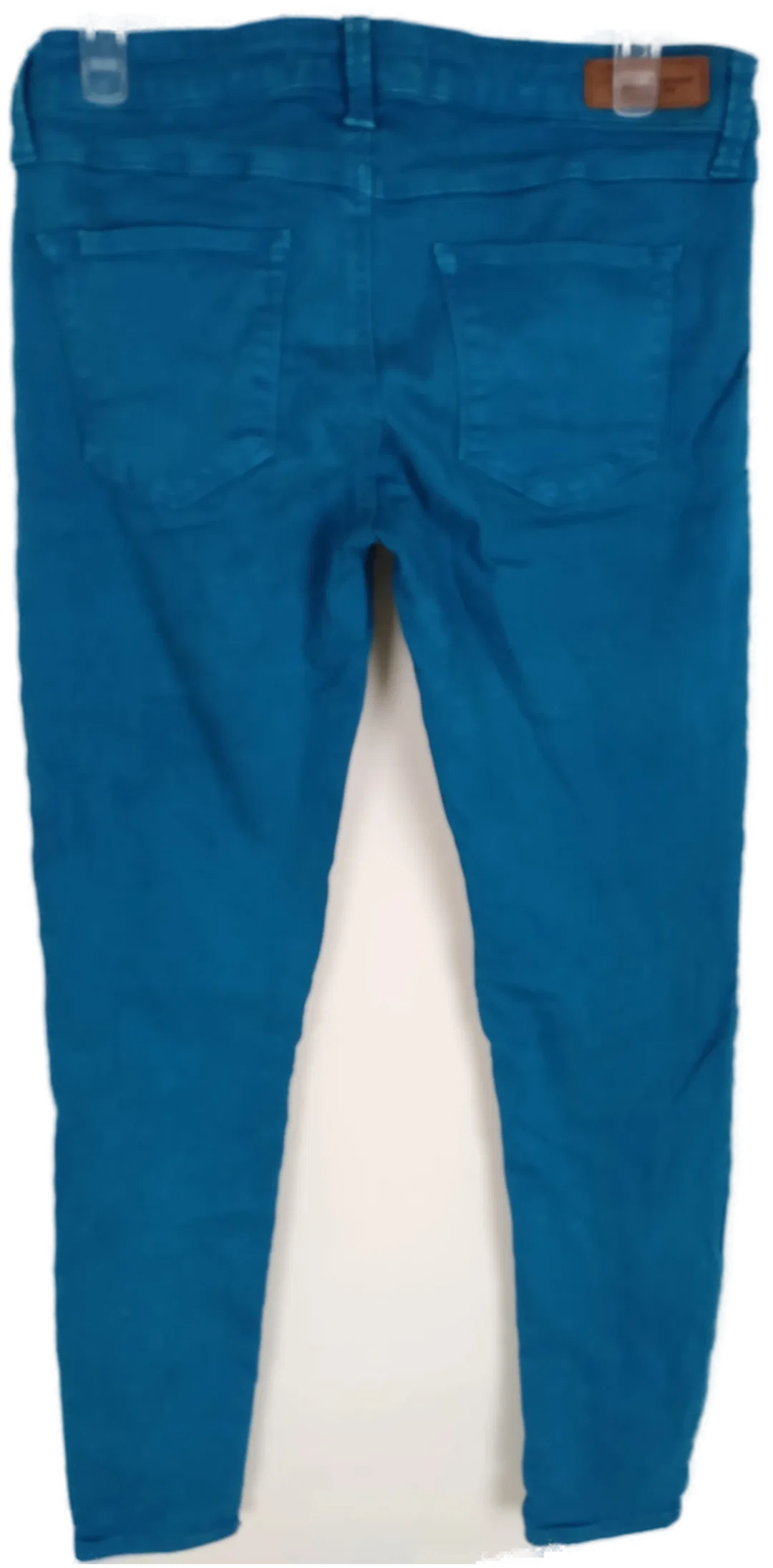 Jeans "Tally Weijl". lang mit Stretch, türkis mit Taschen, Größe 38 – Bild 3