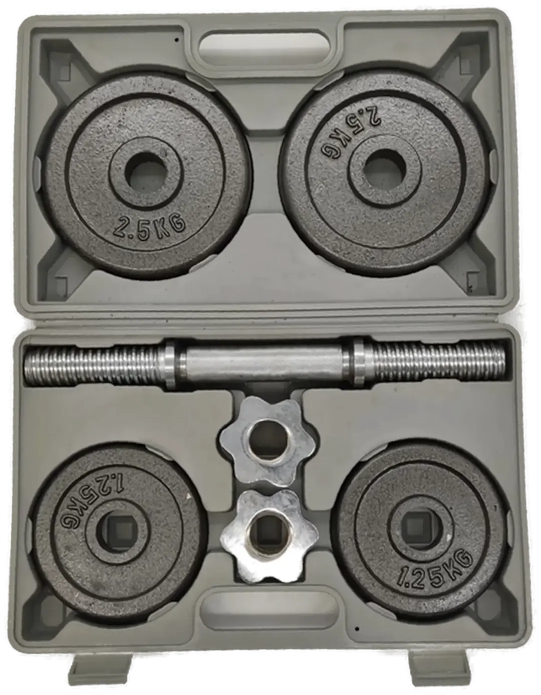 1 Kurzhantel-inkl.. Koffer, versch. Gewichte, Gewichte aus Guss - Bild 4