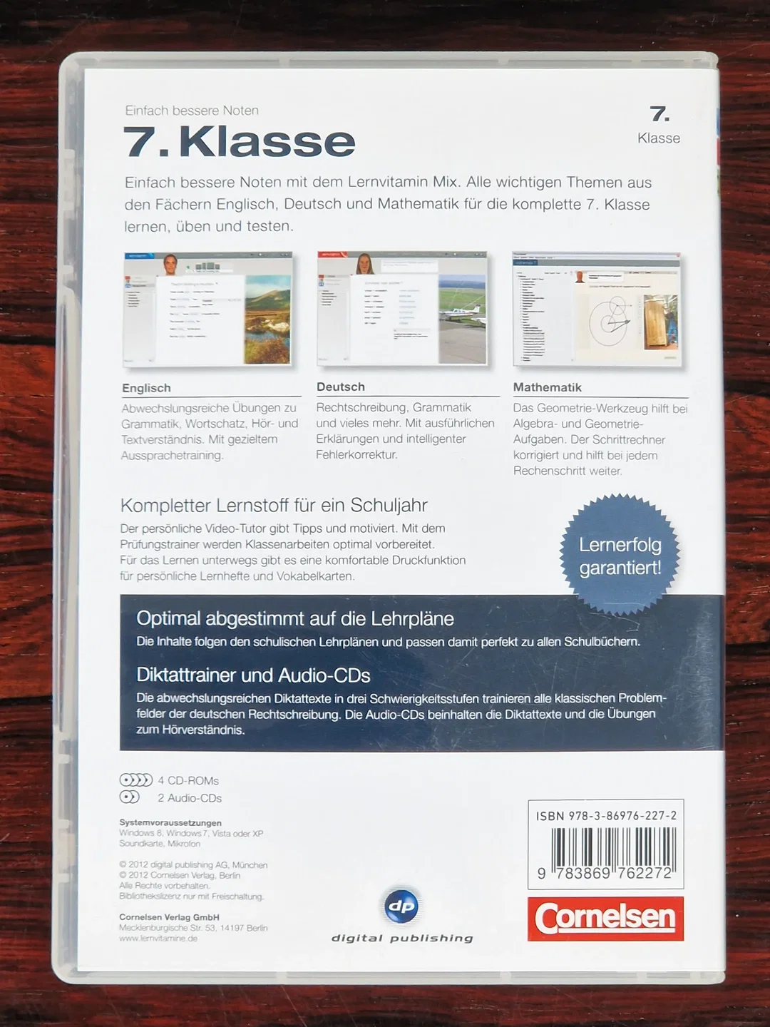 Lernvitamin Mix - 7. Klasse (Englisch, Deutsch, Mathematik) - Lernsoftware - CD-ROM – Bild 2