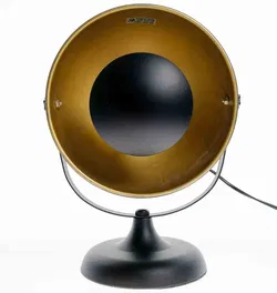 Retro Tischlampe Industrie-Stil schwarz/gold ca. 40cm - Bild 3