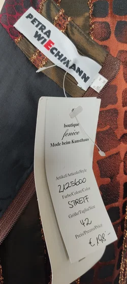 Maxi-Abendkleid Bronzestreifen | Petra  Wiechmann Euro 42 - Bild 6