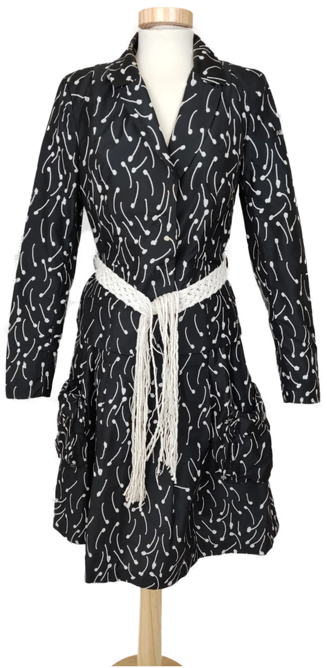 AirField Damenkostüm schwarz/weiß 2-teilig - Größe: S/36 - Bild 1