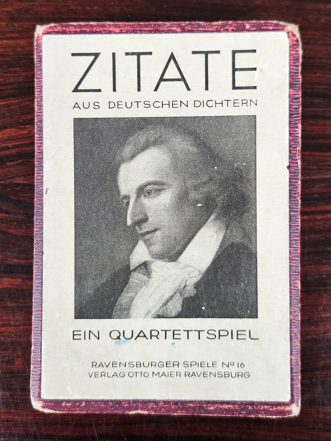 Ein Quartettspiel - ZITATE AUS DEUTSCHEN DICHTERN - Vintage Gesellschaftsspiel - Ravensburger - Bild 4