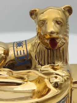Goldener Salbenbehälter Porzellan & Zertifikat von Franklin Mint | Limitierte Rarität - Bild 7