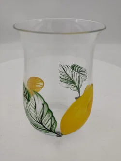 Trinkgläser handbemalt mit Zitronenmotiv 2er Set, H / 12 cm, D / 8 cm - Bild 3
