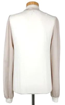 Patrizia Pepe Damenbluse mit Rüschen, beige - Gr. 40 - Bild 2