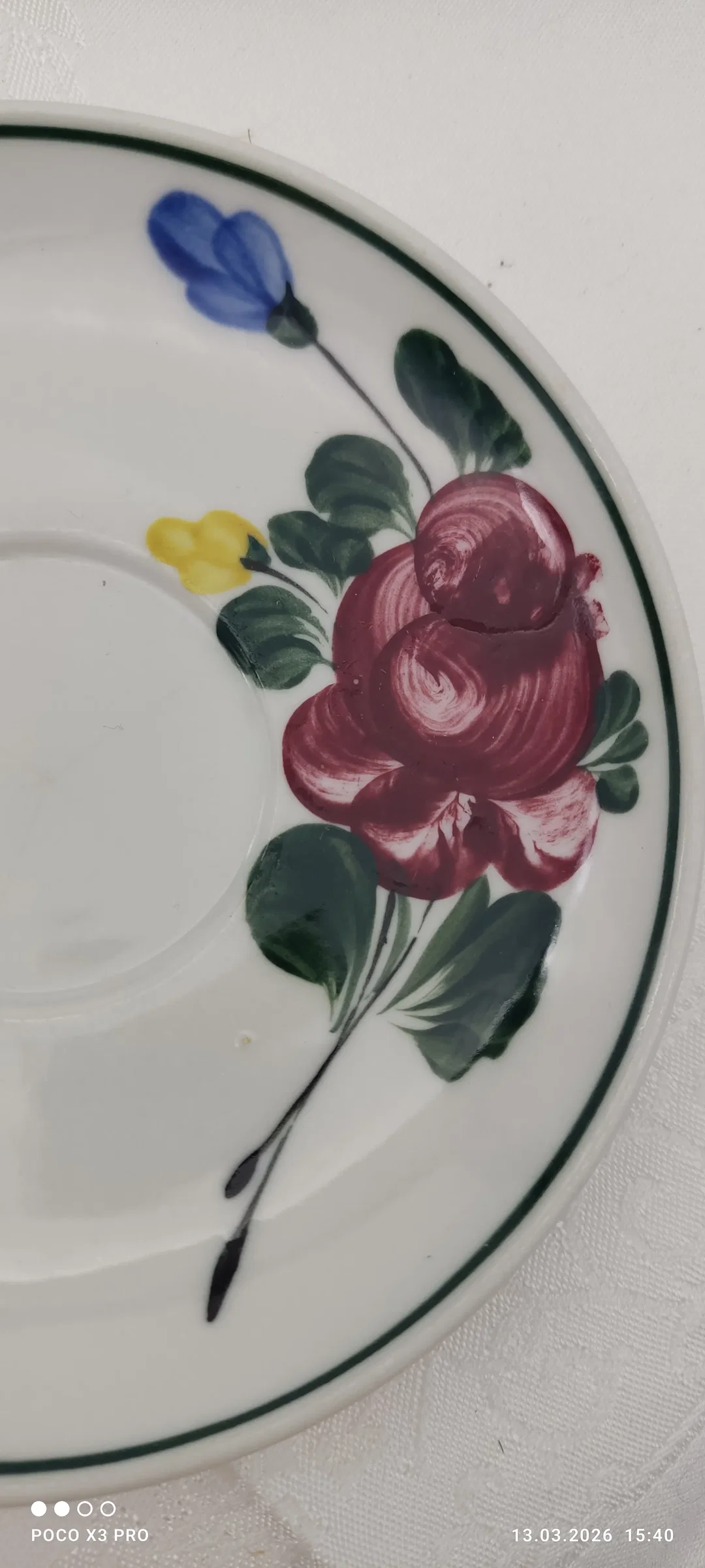 Lilien Porzellan Mokka-Untersetzer 3er | Vintage-Schatz – Bild 6