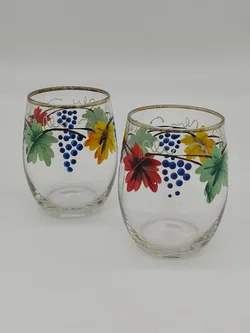 Vintage Wiener Achtelgläser, handbemalt - 5 Stück - Bild 3