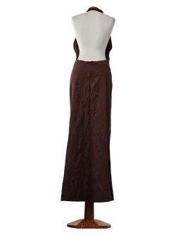 ZARA Damen rückenfreies Maxikleid, braun - Gr. M / 38 - Bild 2