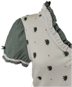 Damen Trachten T-Shirt, kurzarm, grün-weiß, mit Steiermark Wappen, Gr. M - Bild 3