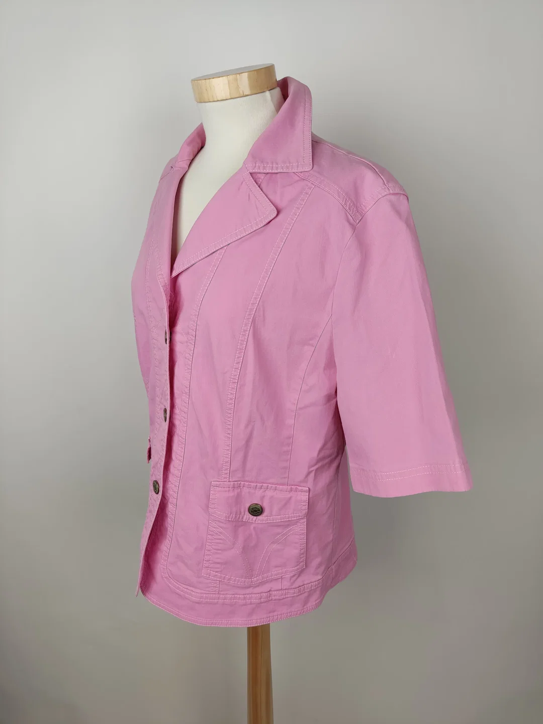Gerry Weber Damen Jeanshemd kurzarm rosa - L/40 – Bild 4