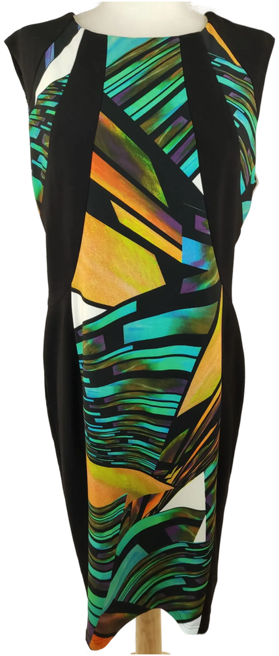 Joseph Ribkoff Damen-Kostüm grün-gelb-lila-weiss mit schwarzen Einsätzen - XL/42 - Bild 1