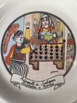 ital. Werbeteller Autogrill "Giulietta e Romeo", Vintage – Vorschau 3