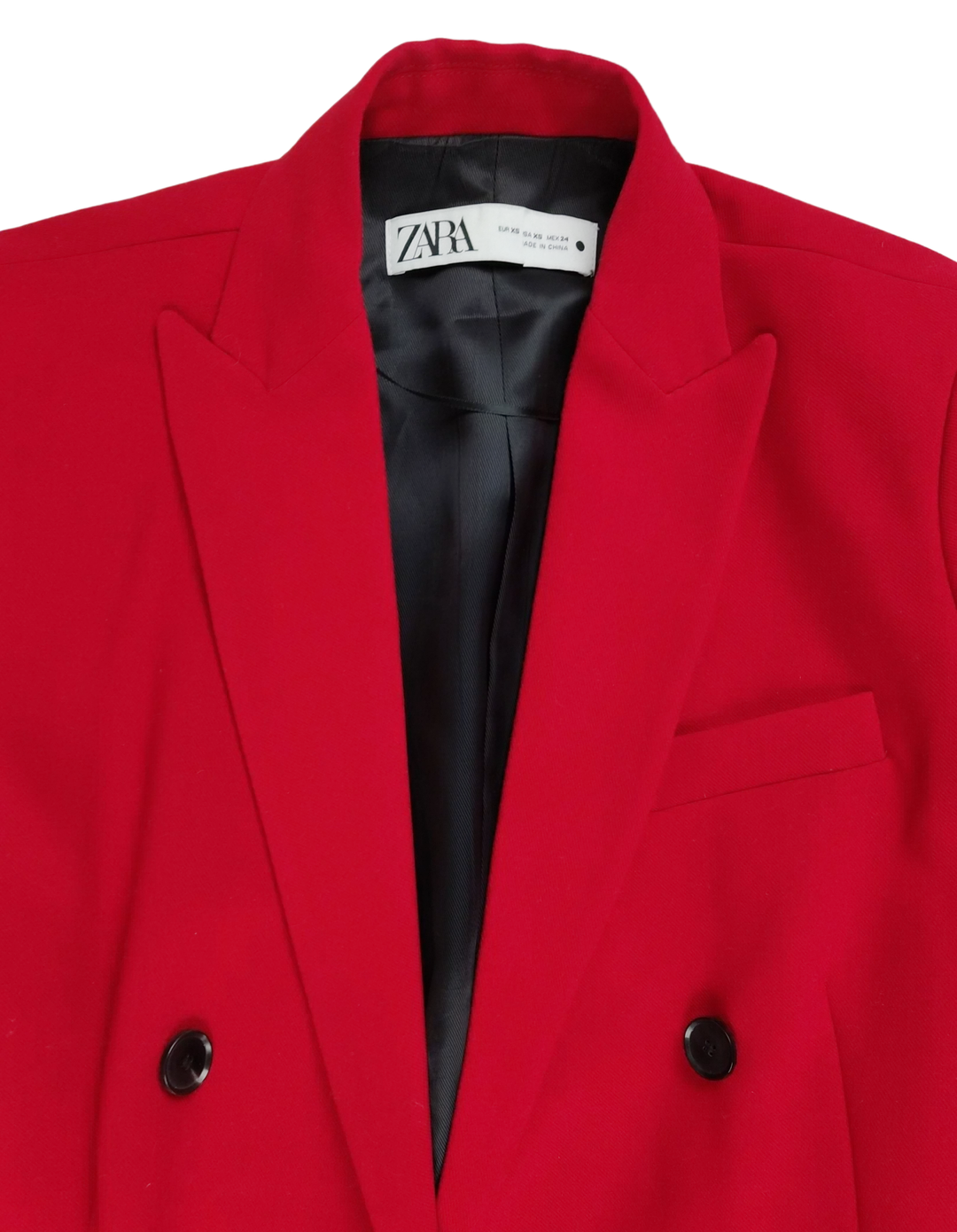 Zara Damen Hosenanzug-Zweiteiler, rot - Gr. XS  – Bild 4