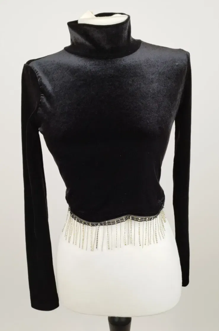 KOTON rollkragen-Pullover mit Stein-Details - Gr. XS / 89% Polyester, 11% Elasthan - Bild 4