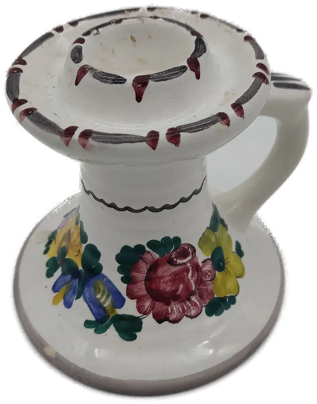 Kerzenständer mit Muster, bunt, Größe ca. 9 x 10 cm - Bild 1