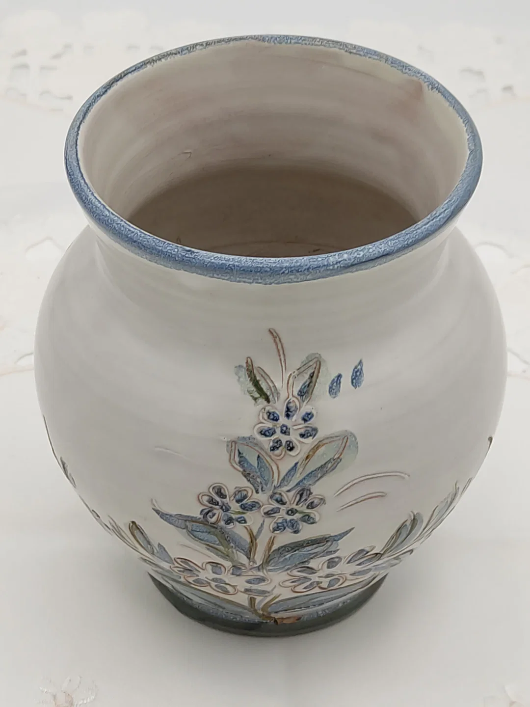 Gilde Keramik-Vase, 14,5cm hoch / Durchm. 13cm, neuwertig – Bild 2