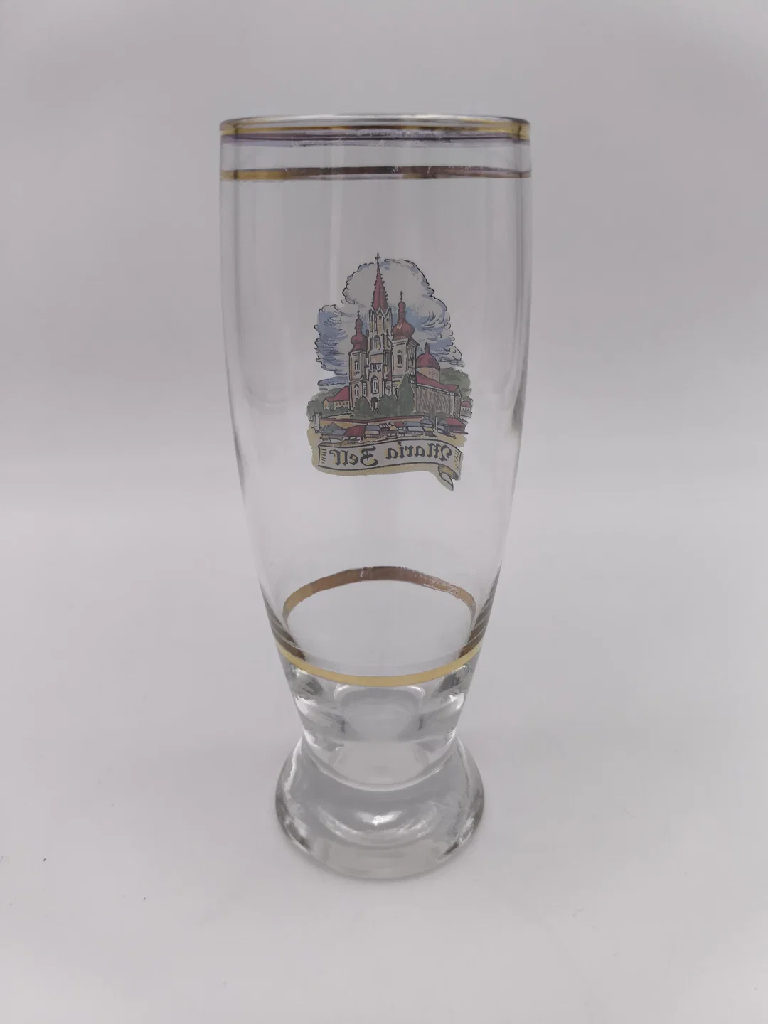 Andenkenglas, Bierglas mit Goldrand, "Maria Zell" – Bild 2