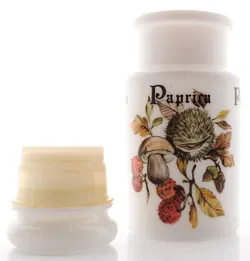 Vintage Gewürzglas-Set aus Porzellan (6-teilig) – mit floralen Motiven & Beschriftung - Bild 6