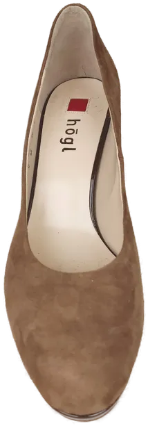 Högl Damen Pumps Veloursleder, braun - EU 37,5 - Bild 2