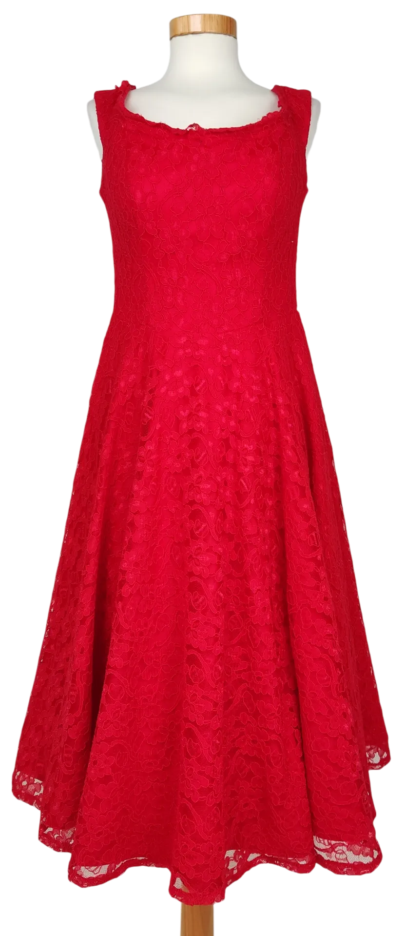 Vintage heine Damen Abendkleid, rot - Gr. S  - Bild 1