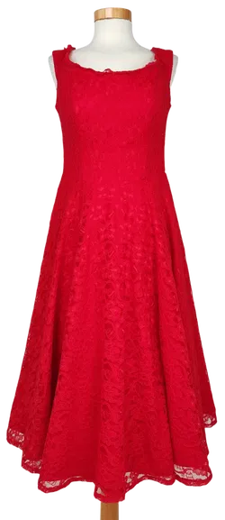 Vintage heine Damen Abendkleid, rot - Gr. S  - Bild 1