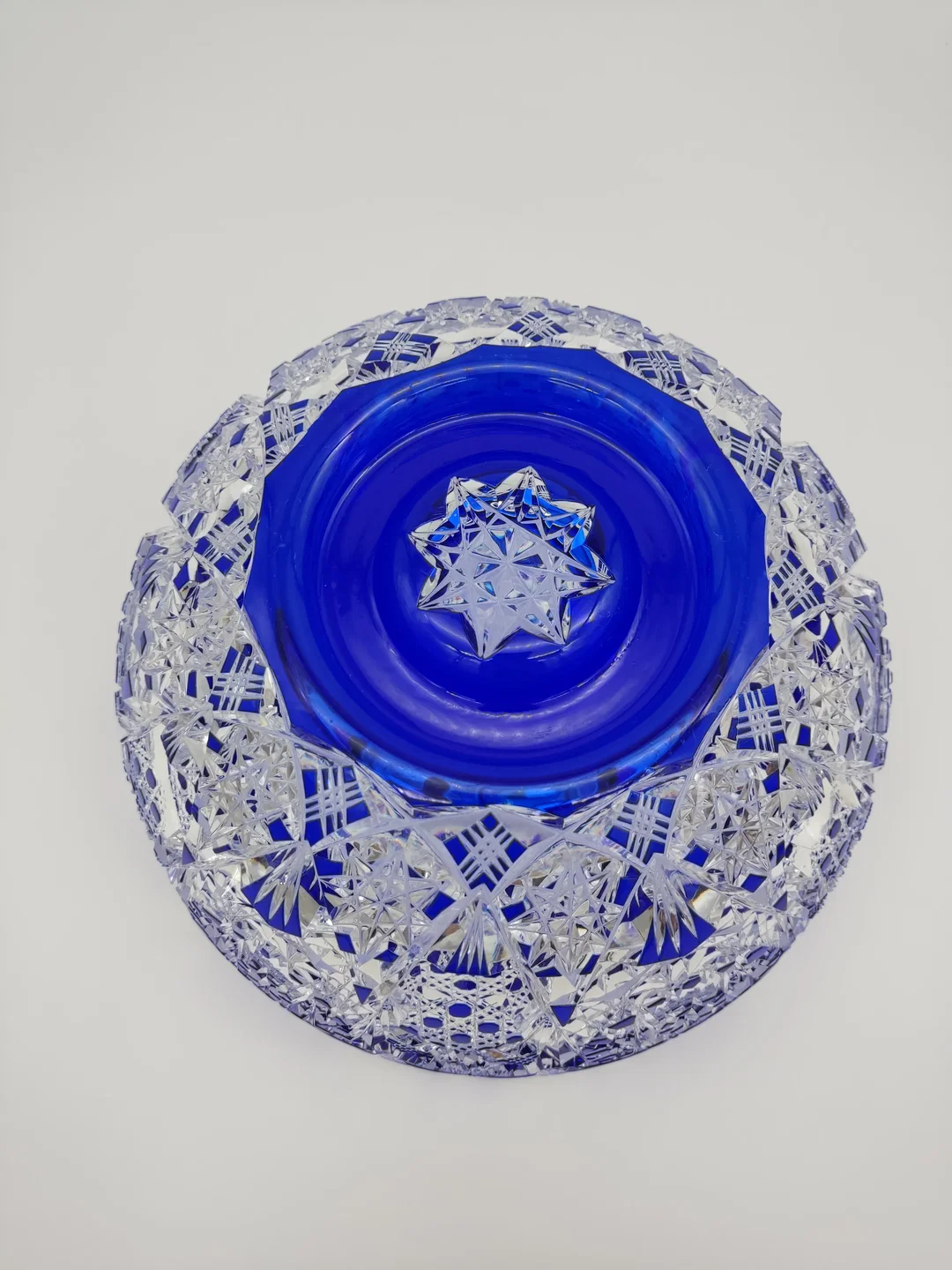 Dekorative Bleikristallschüssel  in blau – Bild 4