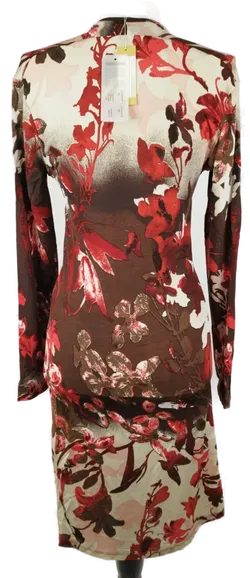 Roberto Cavalli Midikleid mit Schlangenschmuck - L, 94% Viskose, 6% Elasthan - Bild 3