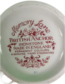 19 teiliges  Memory Lane Britsh Anchor Service - Bild 15