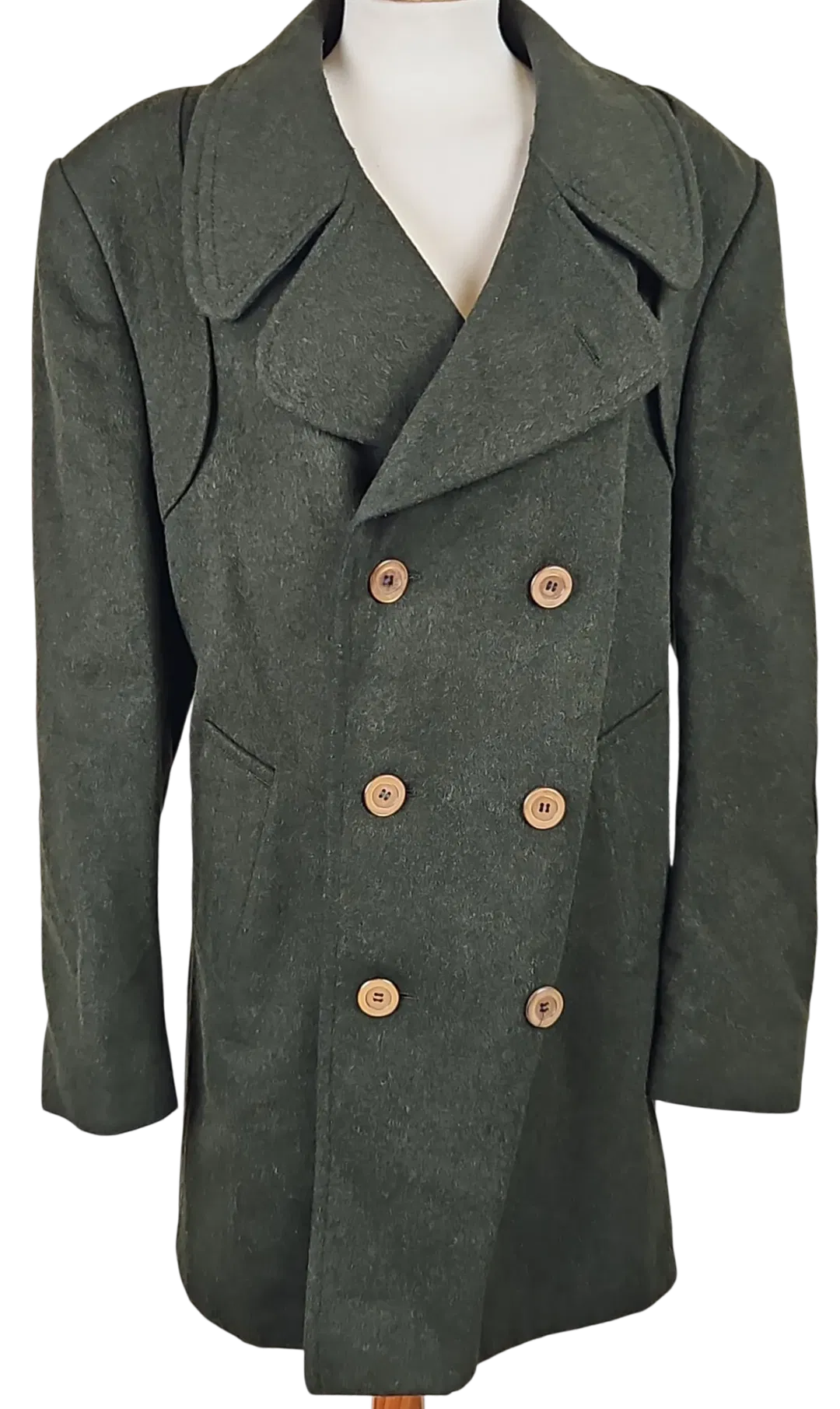 Steinbock Himalaya Herren Loden Wollmantel, Grün - Gr. L - Bild 1