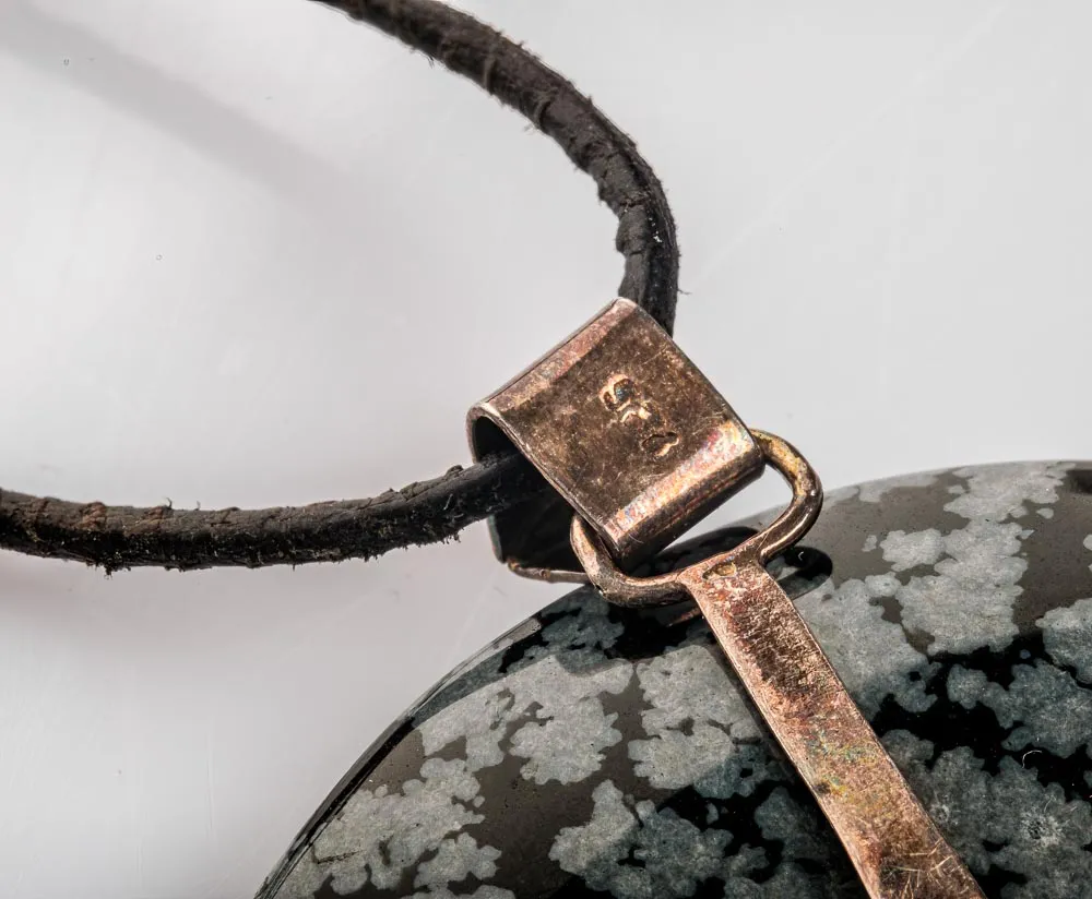 Halskette Schneeflocken Obsidian – Bild 2