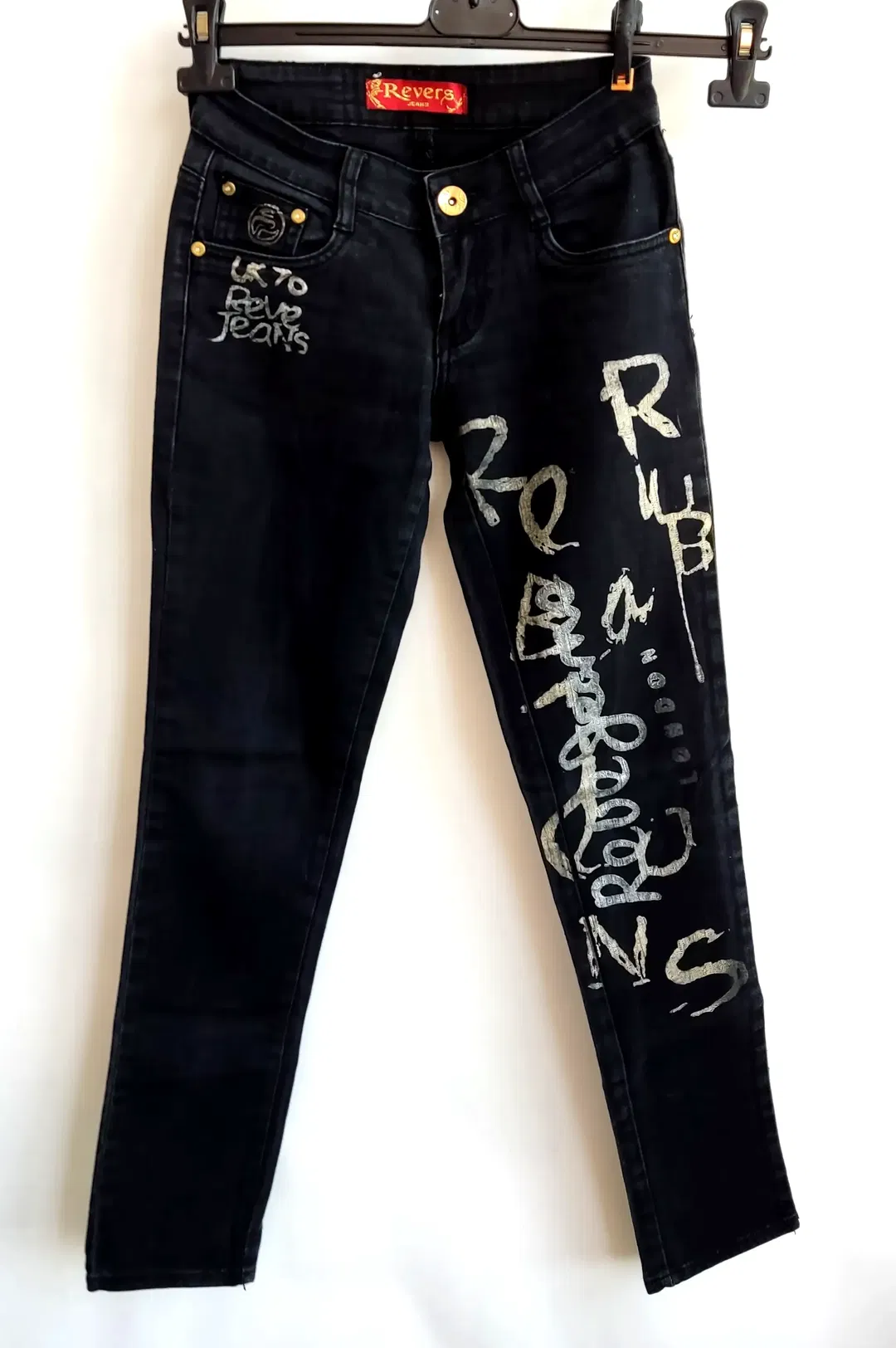 Reverse Damenjeans, schwarz - Gr. XS/34 - Bild 1