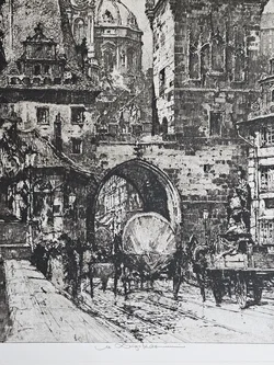 Karlsbrücke Prag - Luigi Kasimir - Radierung  - Bild 3