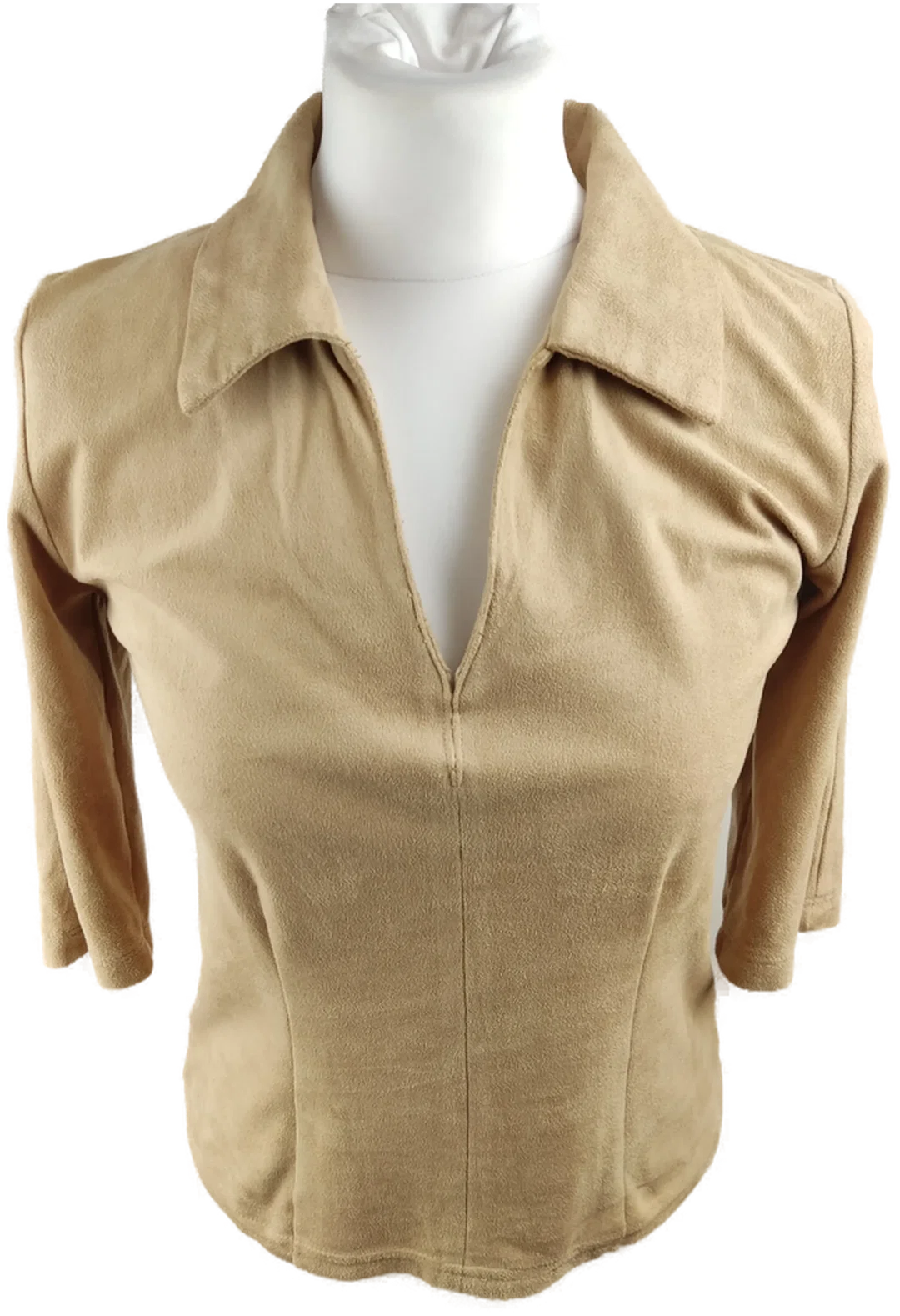 Damen-Blusenshirt Creme, Größe S/36 | Schlichte Eleganz – Bild 1