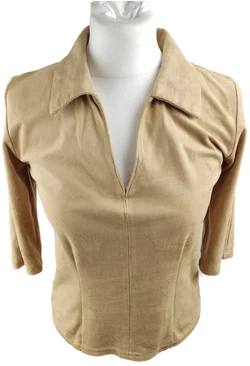 Damen-Blusenshirt Creme, Größe S/36 | Schlichte Eleganz – Vorschau 1