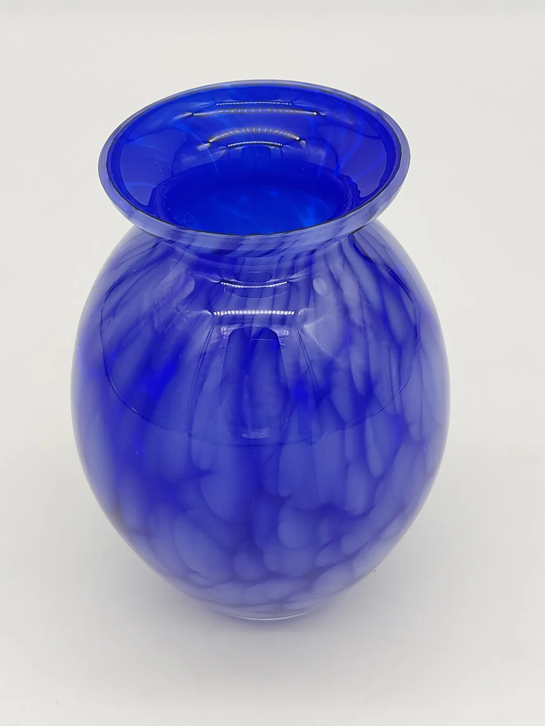 Kleine Vintage Glasvase - blau – Bild 3