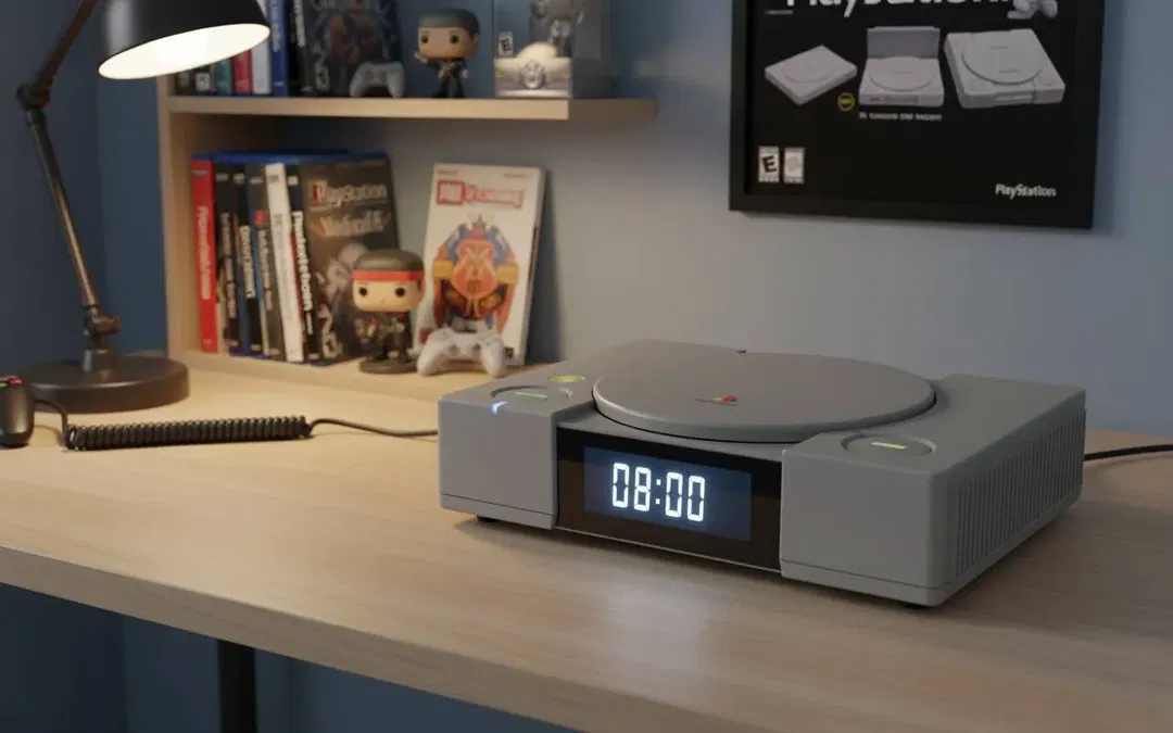 BIGBEN PlayStation PS1 Wecker (PS1AC) – Retro Digitaluhr im ikonischen Konsolen-Design - Bild 1
