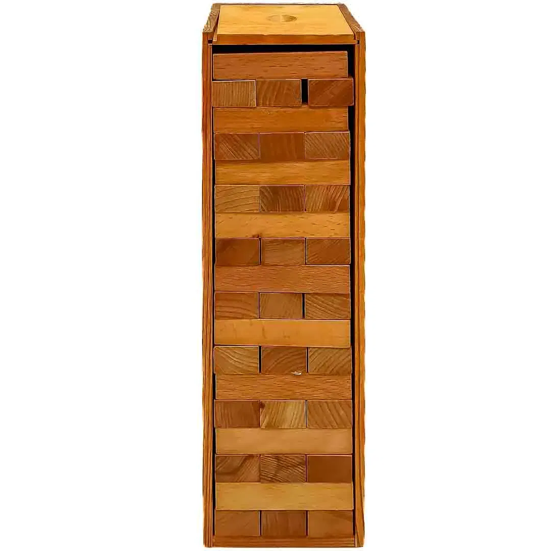 Janga/Goki Geschicklichkeitsspiel Wackelturm in Holz Box / Holzspielzeug - Bild 1