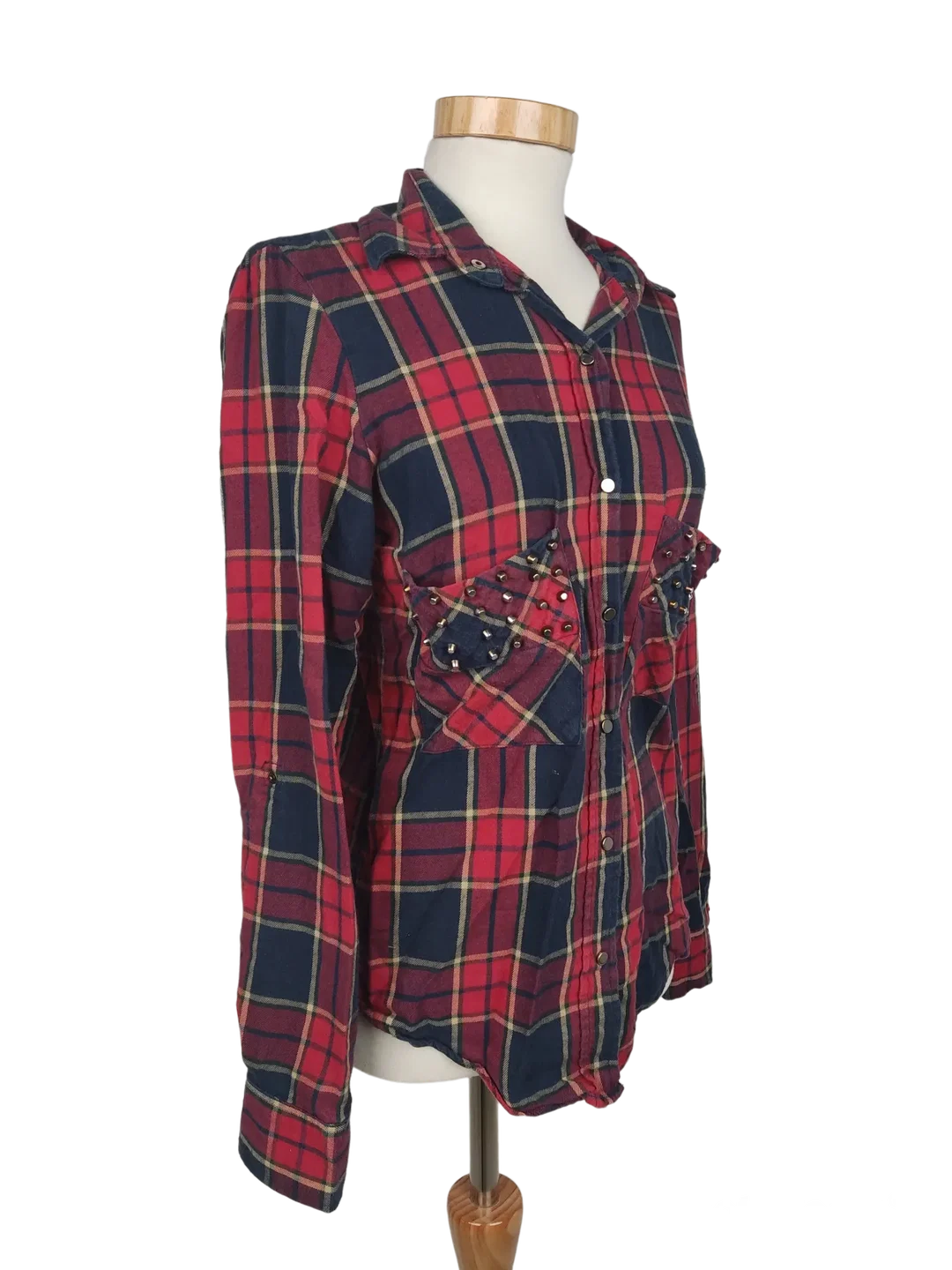 Leara Woman Damen Bluse rot/blau - Gr. EU S – Bild 2