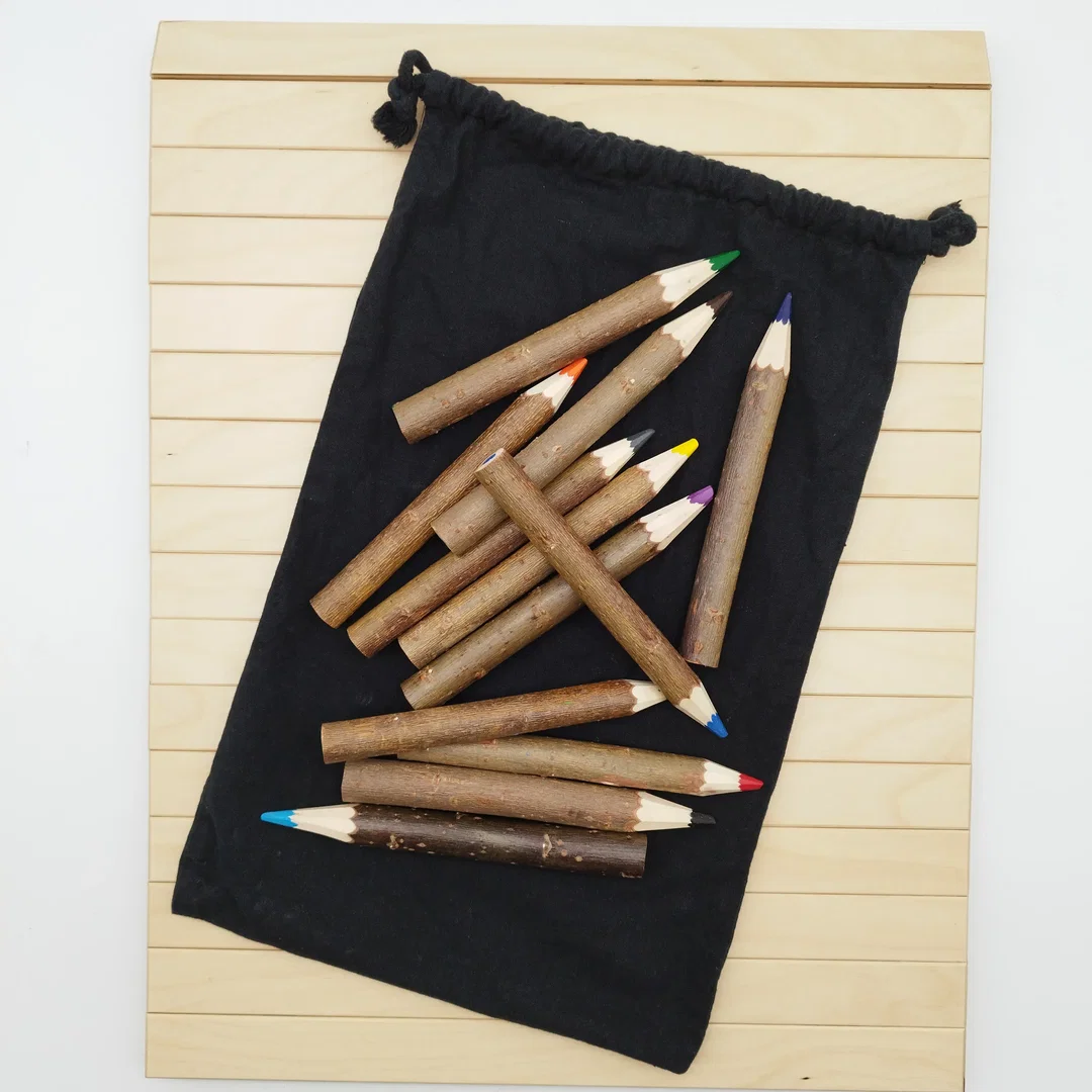 Holzbuntstifte, Set 12 | Natürliches Geschenk – Bild 2